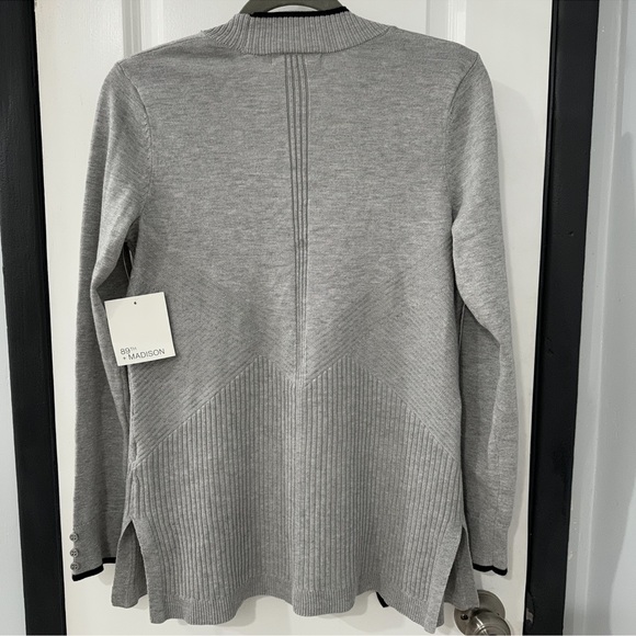 89TH+MADISON Grey Cardigan Woman size Small - Picture 3 of 7